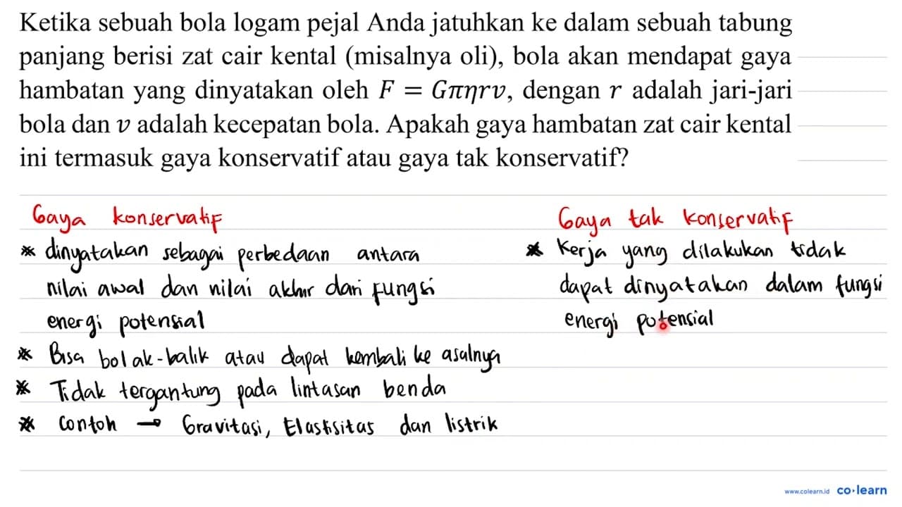 Ketika sebuah bola logam pejal Anda jatuhkan ke dalam