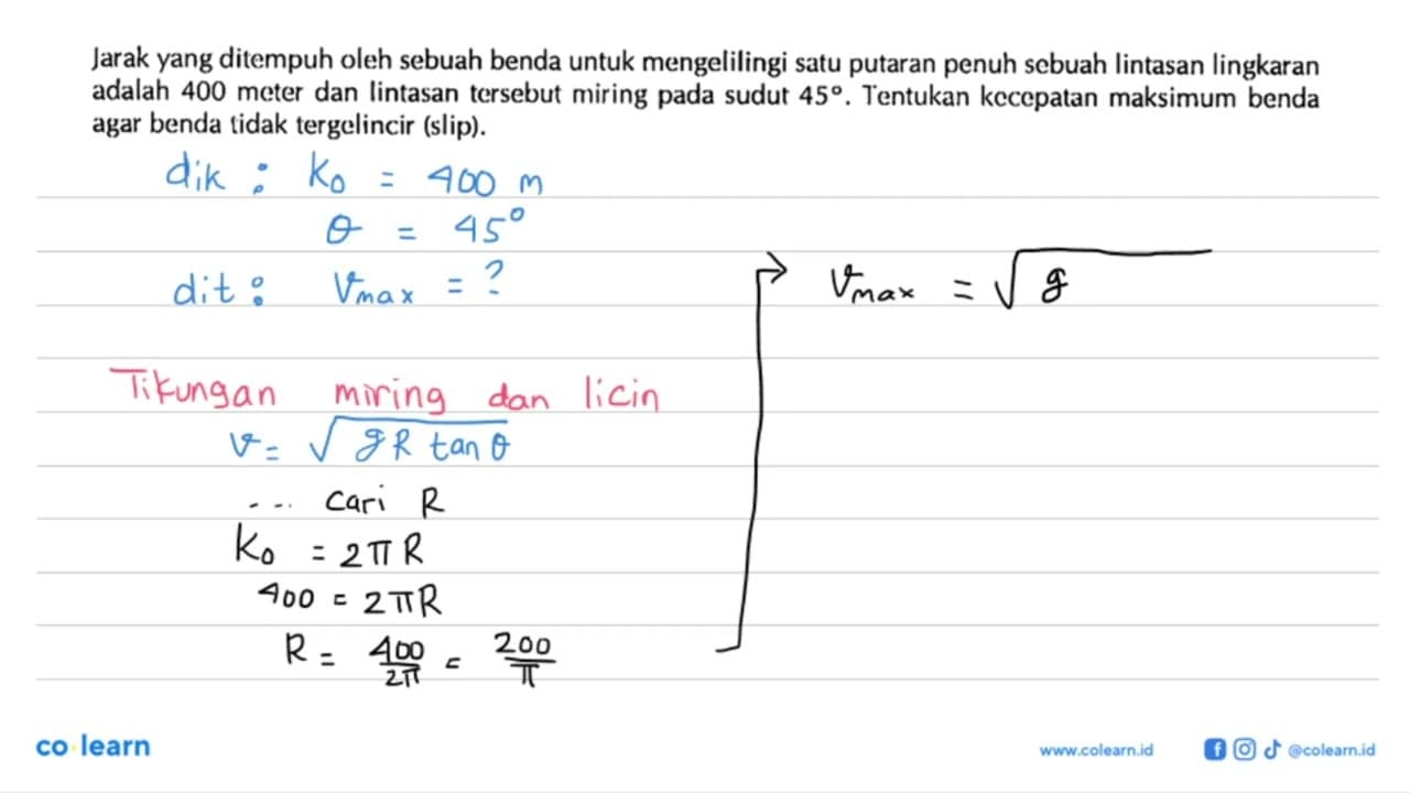 Jarak yang ditempuh oleh sebuah benda untuk mengelilingi