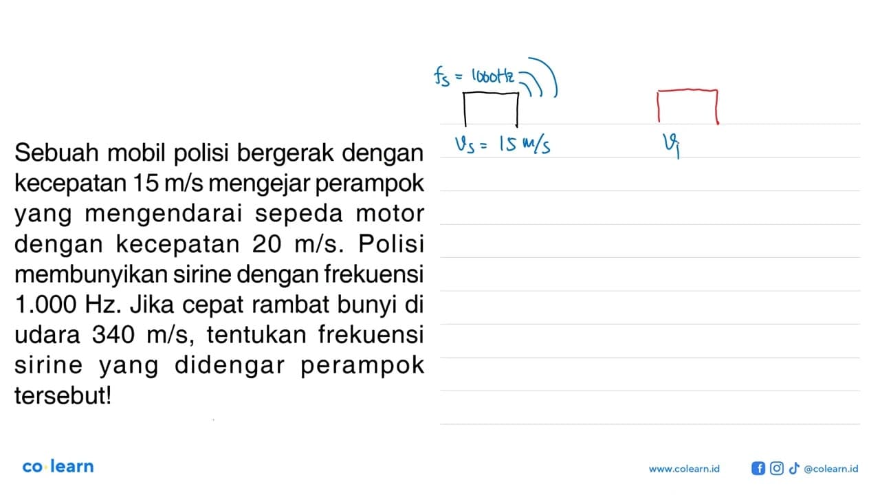 Sebuah mobil polisi bergerak dengan kecepatan 15 m/s