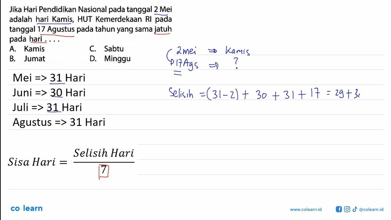 Jika Hari Pendidikan Nasional pada tanggal 2 mei adalah