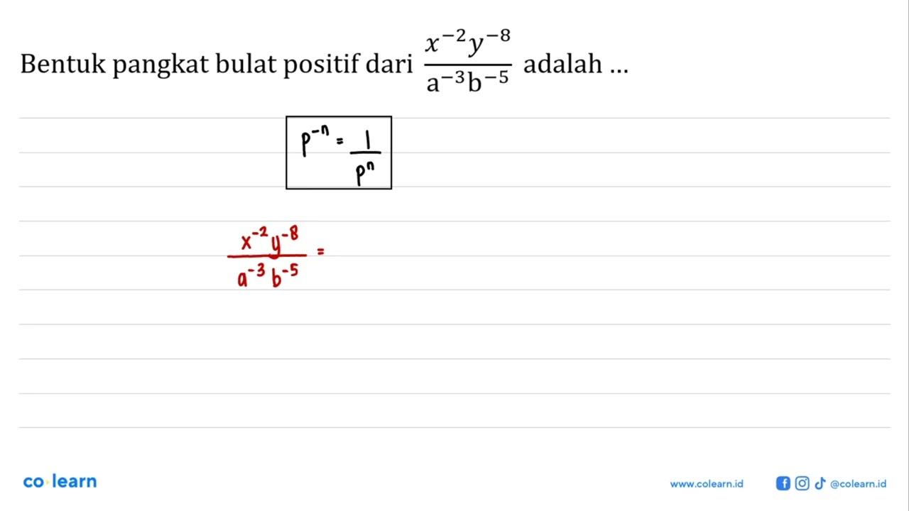 Bentuk pangkat bulat positif dari