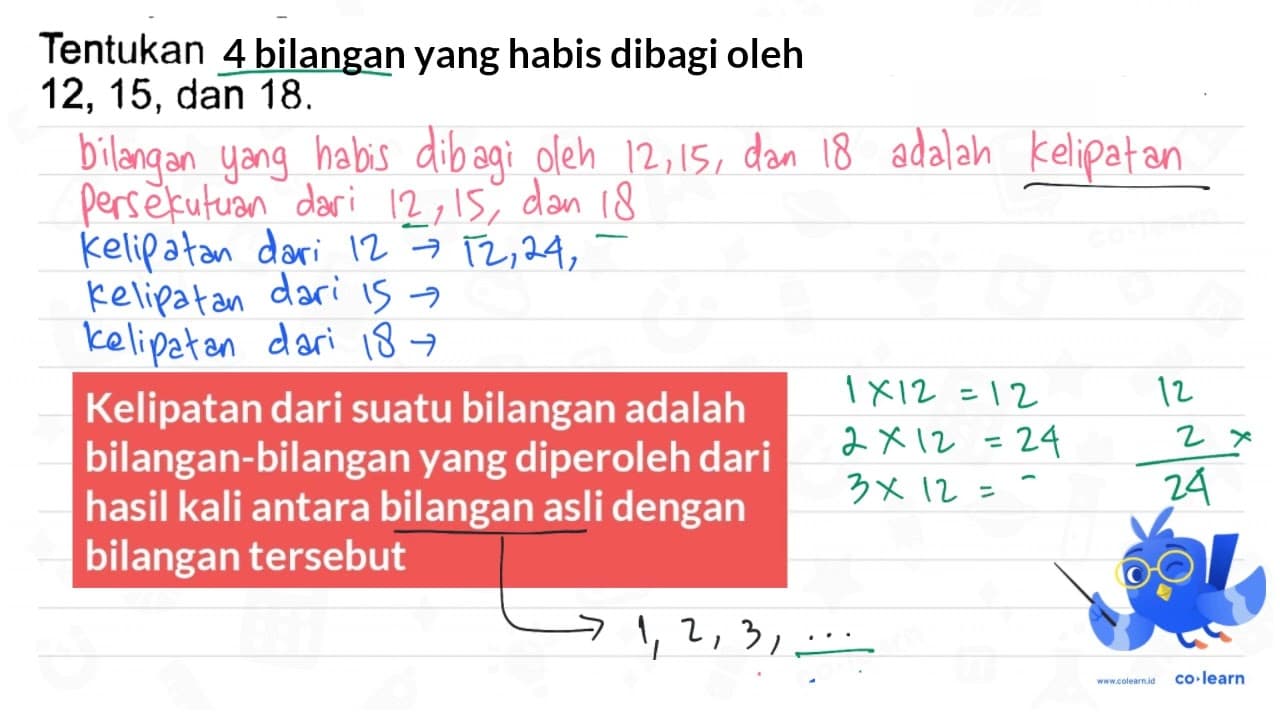 Tentukan bilangan terbesar dari 4 angka yang habis dibagi