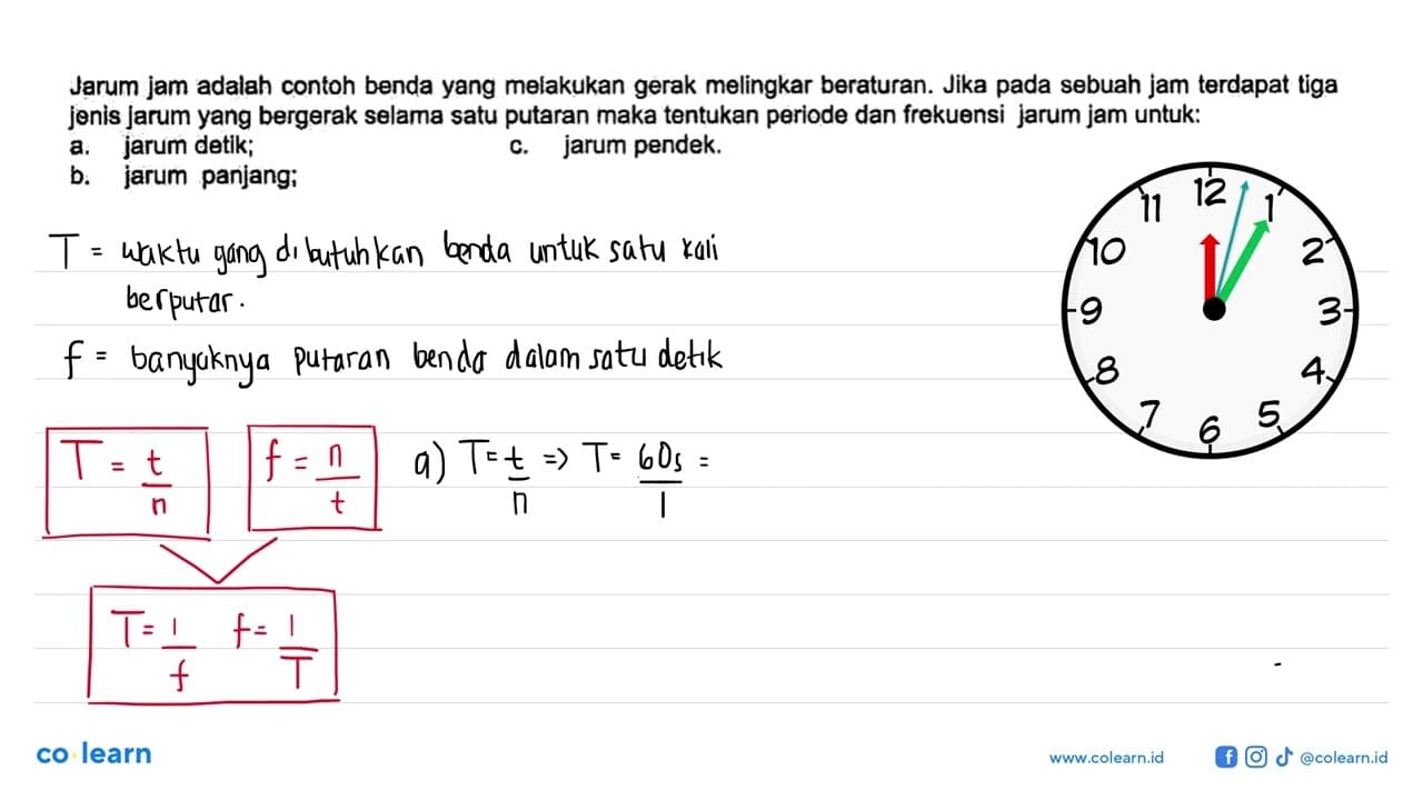 Jarum jam adalah contoh benda yang melakukan gerak