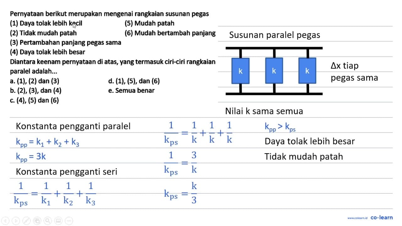 Pernyataan berikut merupakan mengenai rangkaian susunan