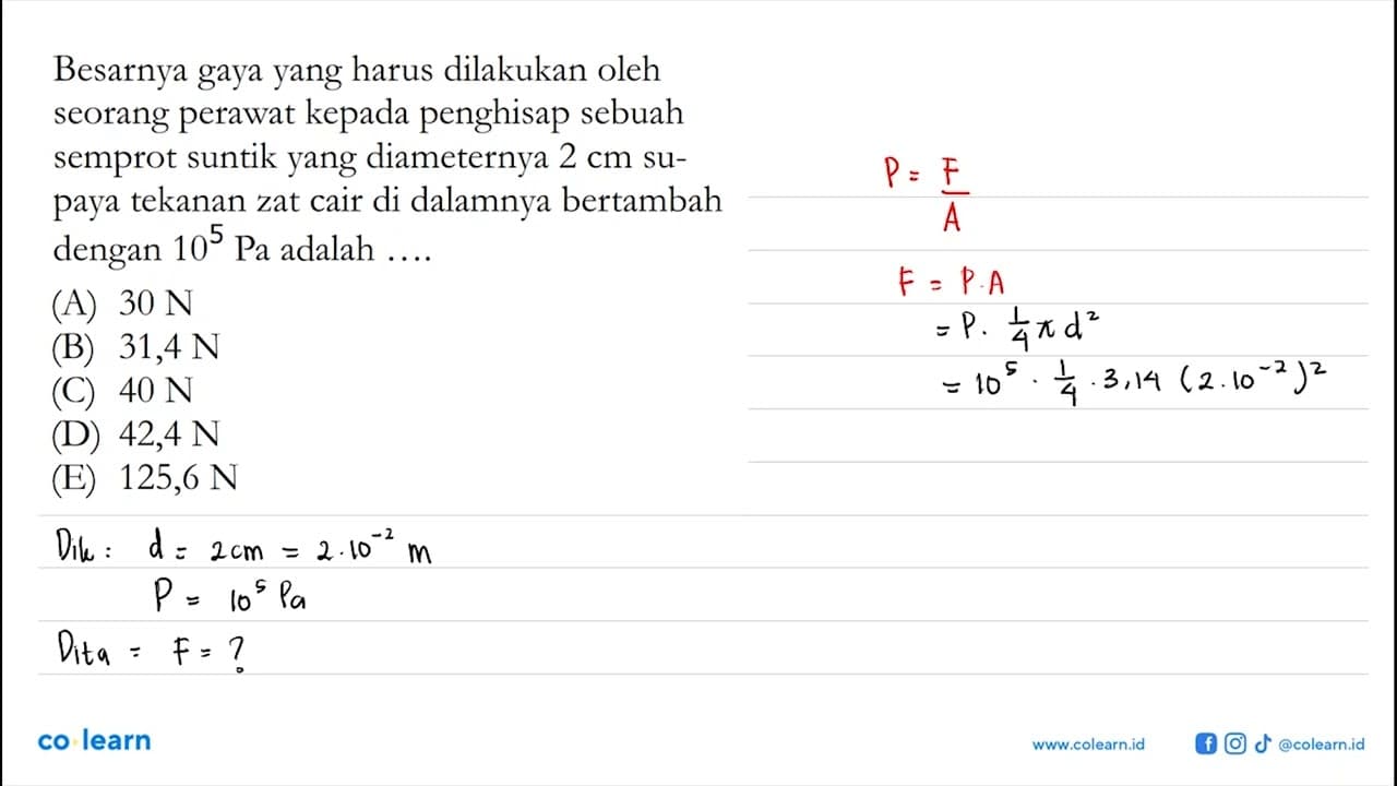 Besarnya gaya yang harus dilakukan oleh seorang perawat