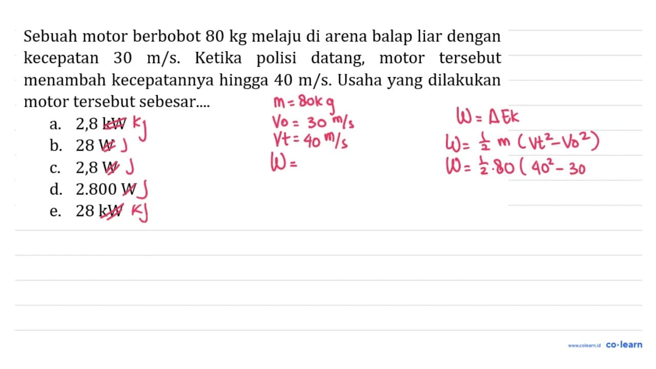 Sebuah motor berbobot 80 kg melaju di arena balap liar