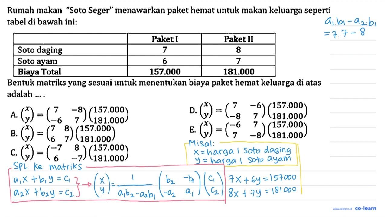 Rumah makan "Soto Seger" menawarkan paket hemat untuk makan