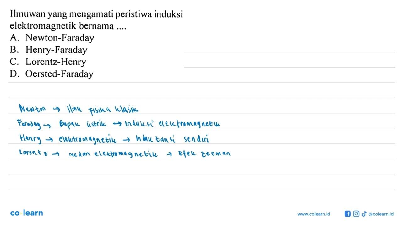 Ilmuwan yang mengamati peristiwa induksi elektromagnetik