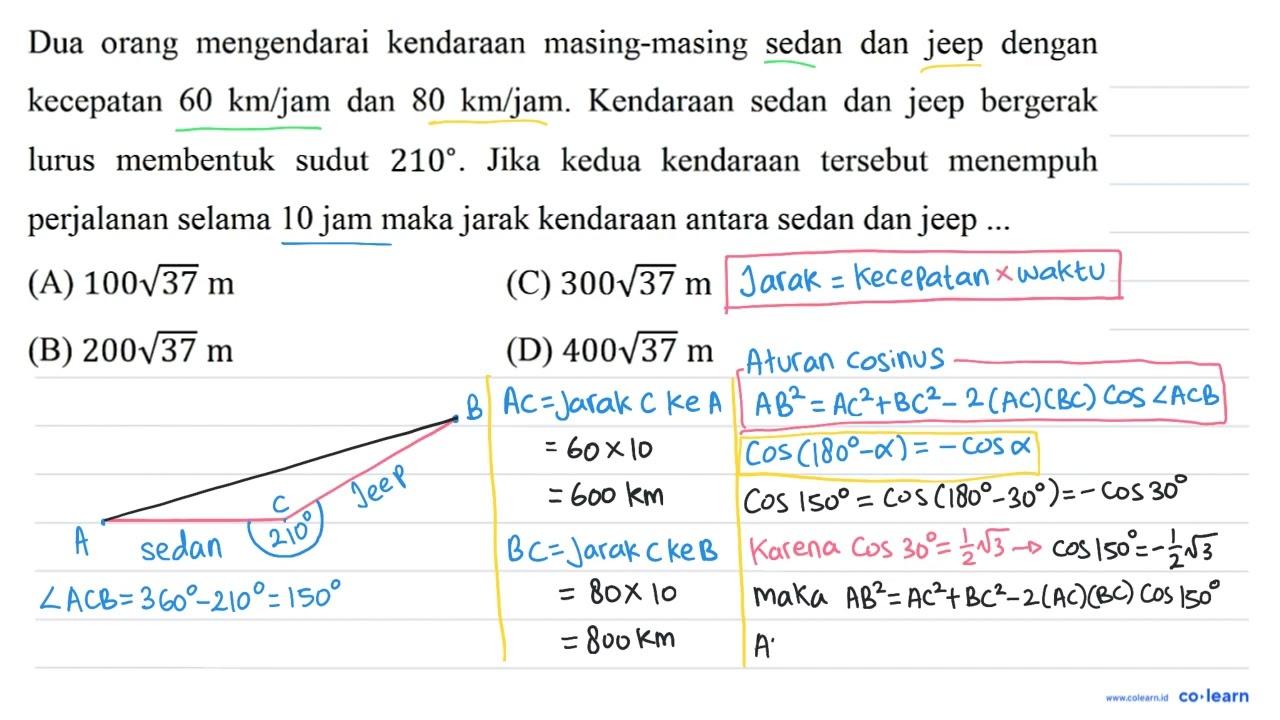 Dua orang mengendarai kendaraan masing-masing sedan dan