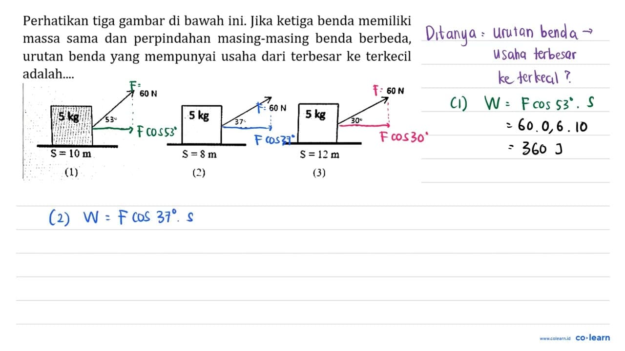 Perhatikan tiga gambar di bawah ini. Jika ketiga benda