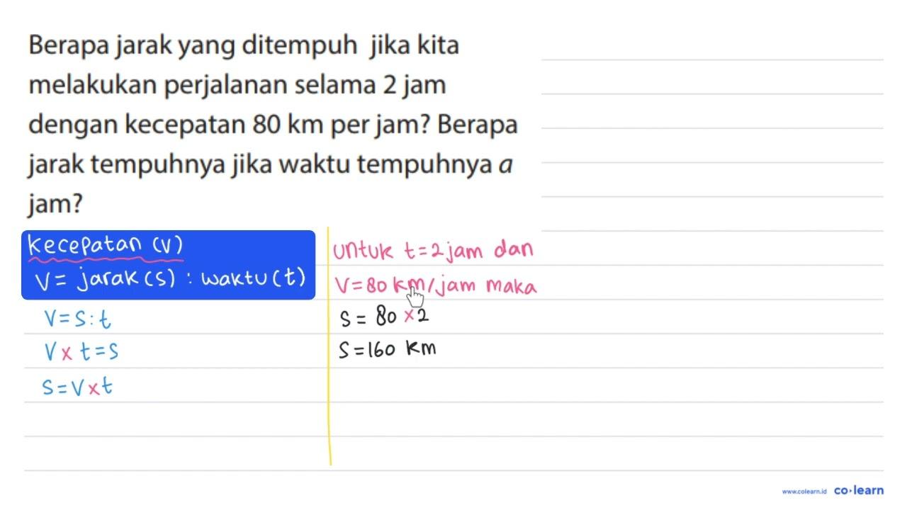 Berapa jarak yang ditempuh jika kita melakukan perjalanan