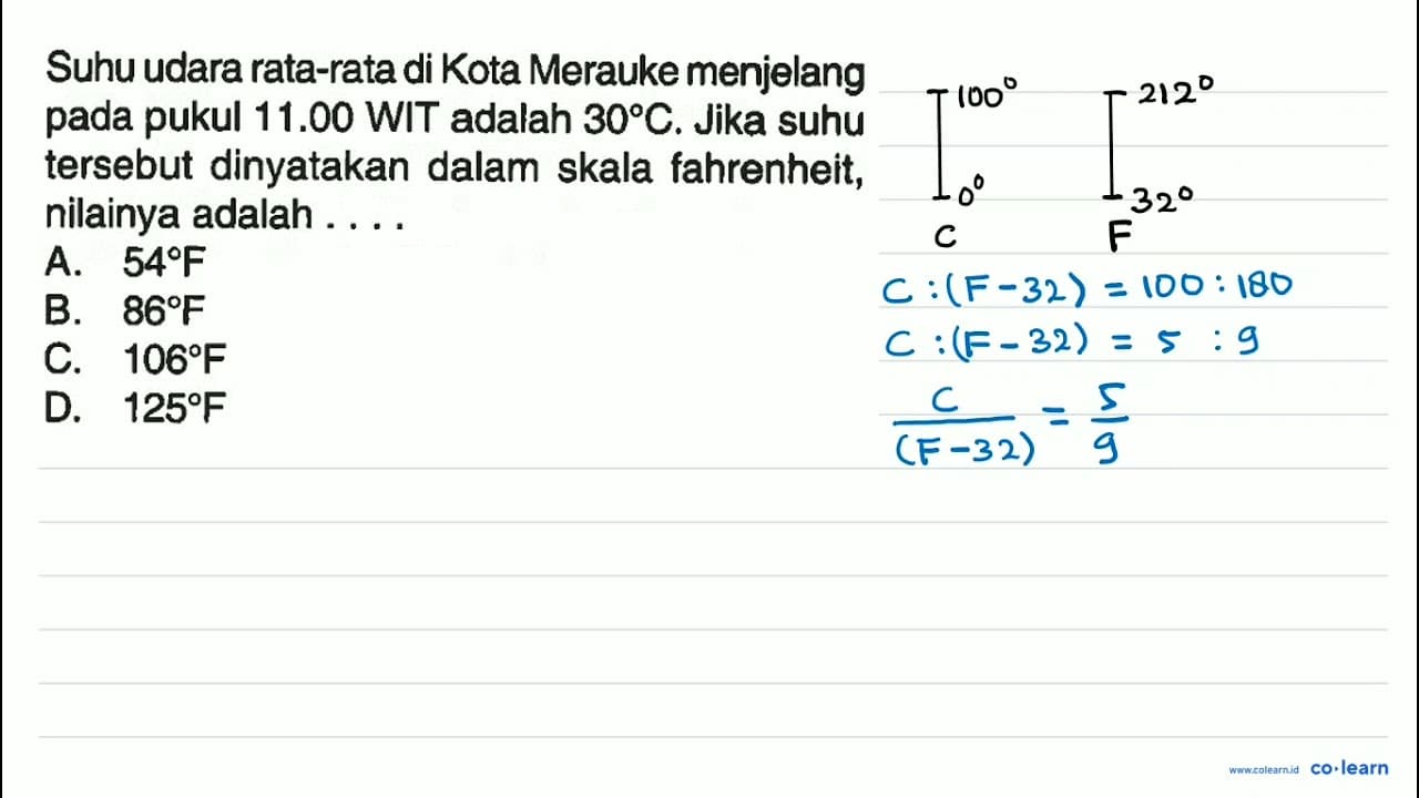 Suhu udara rata-rata di Kota Merauke menjelang pada pukul