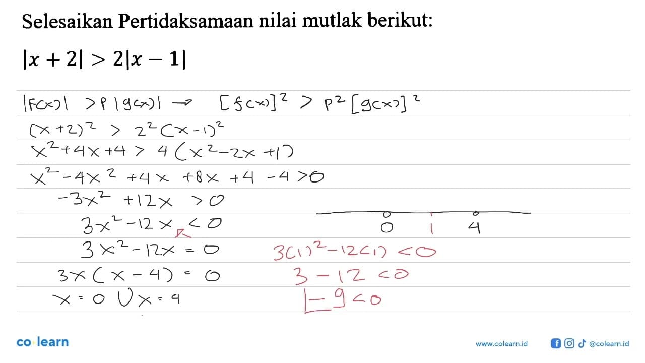 Selesaikan Pertidaksamaan nilai mutlak berikut. |x + 2|