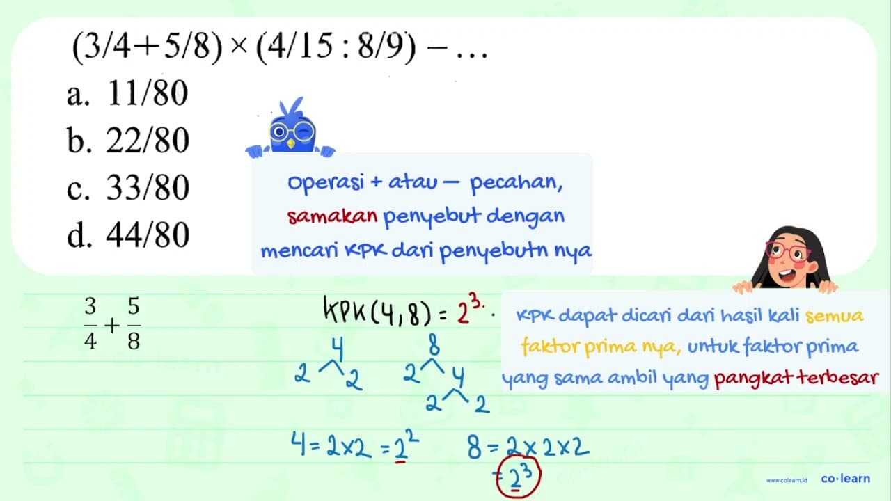 (3/4 | 5/8) x(4/15: 8/9)-...