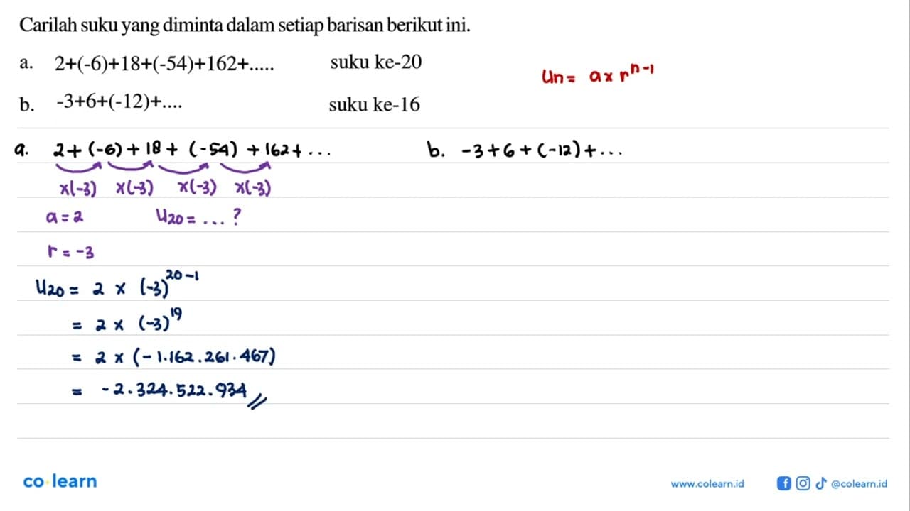 Carilah suku yang diminta dalam setiap barisan berikut ini.