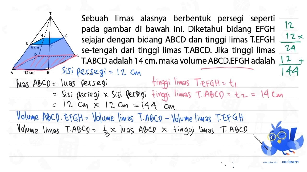 Sebuah limas alasnya berbentuk persegi seperti