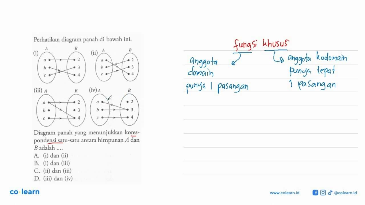 Perhatikan diagram panah di bawah ini. Diagram panah yang