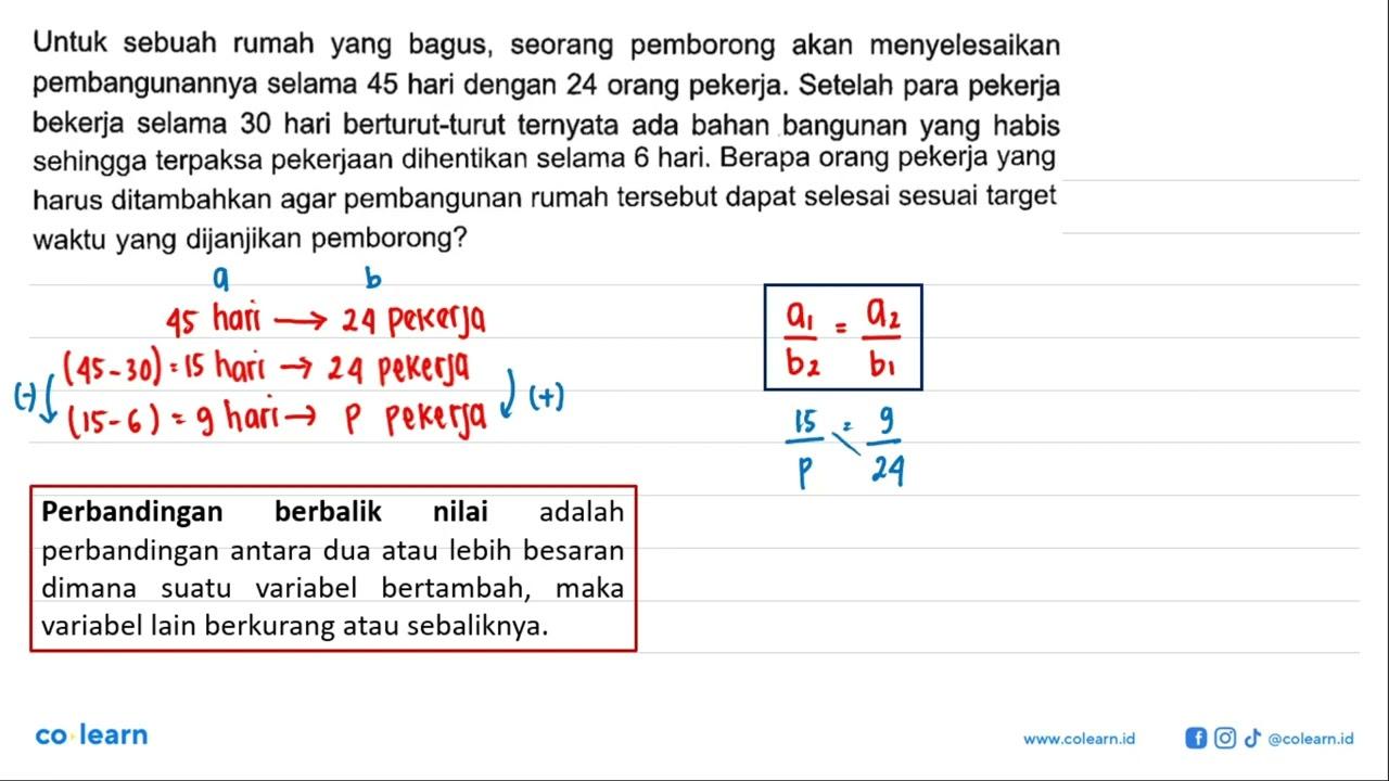 Untuk sebuah rumah yang bagus, seorang pemborong akan