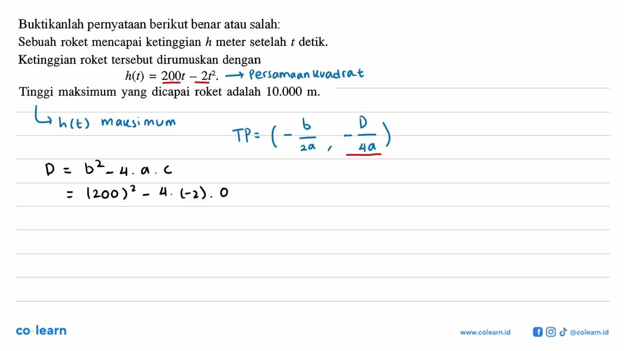 Buktikanlah pernyataan berikut benar atau salah. Sebuah