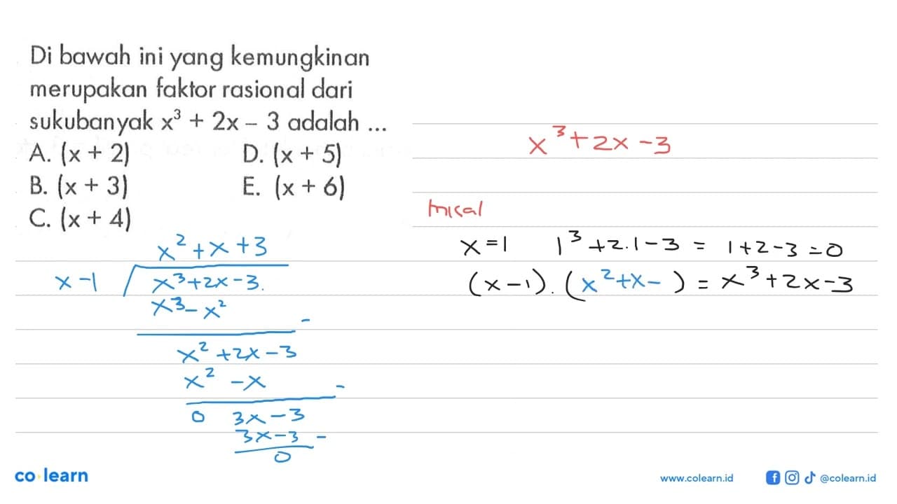 Di bawah ini yang kemungkinan merupakan faktor rasional