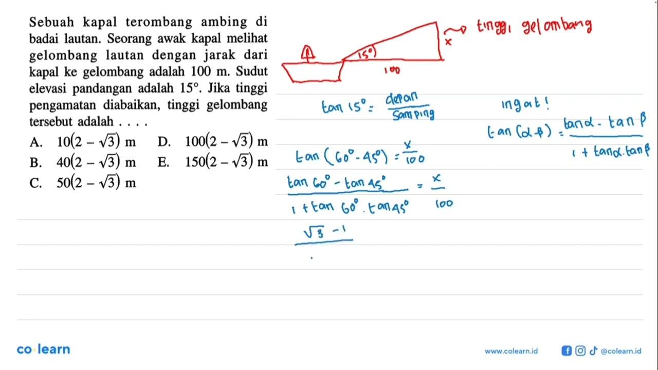 Sebuah kapal terombang ambing di badai lautan. Seorang awak