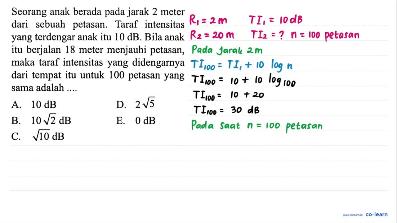 Seorang anak berada pada jarak 2 meter dari sebuah petasan.