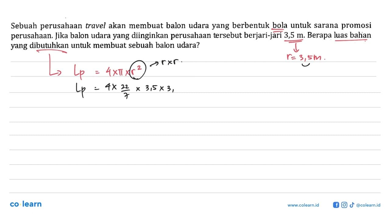 Sebuah perusahaan travel akan membuat balon udara yang