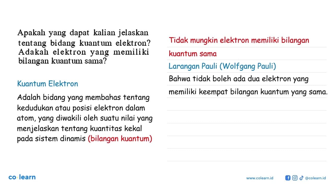 Apakah yang dapat kalian jelaskan tentang bidang kuantum