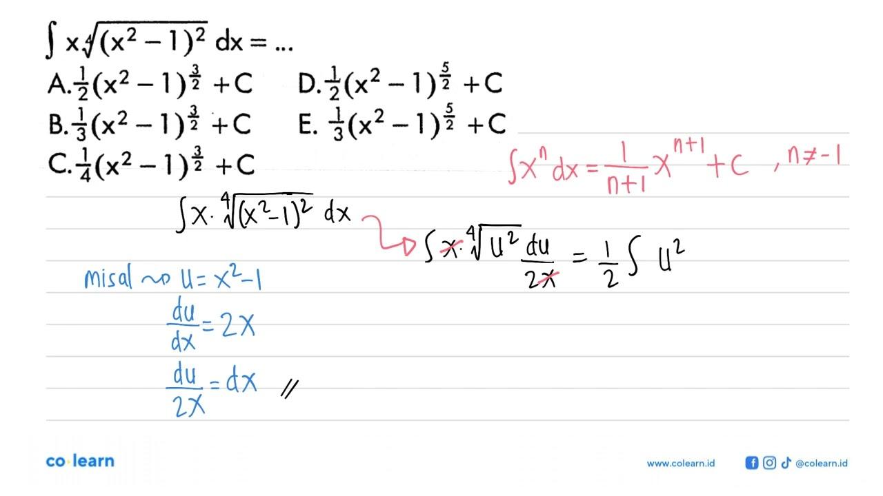 integral x((x^2-1)^2)^(1/4) dx=...