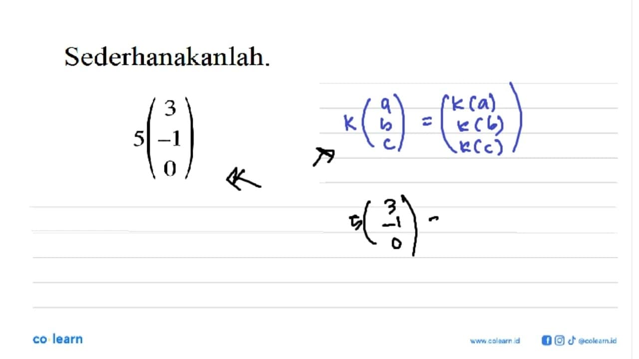 Sederhanakanlah: 5(3 -1 0)