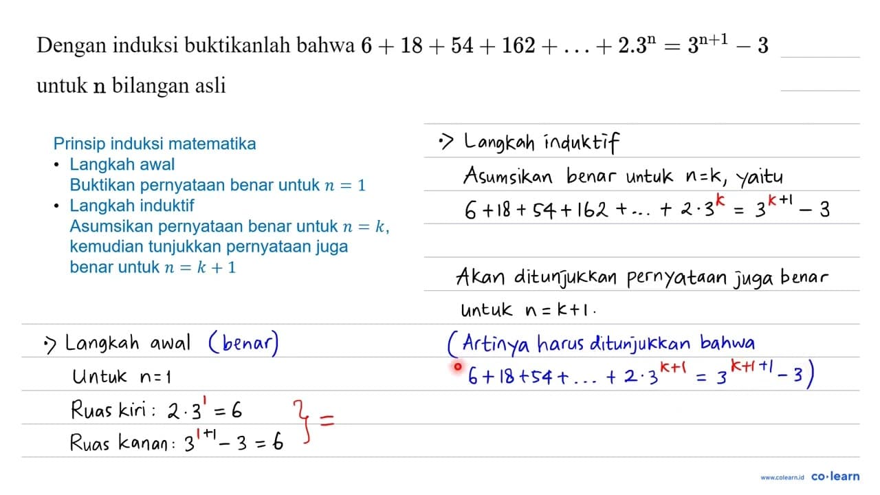 Dengan induksi buktikanlah bahwa