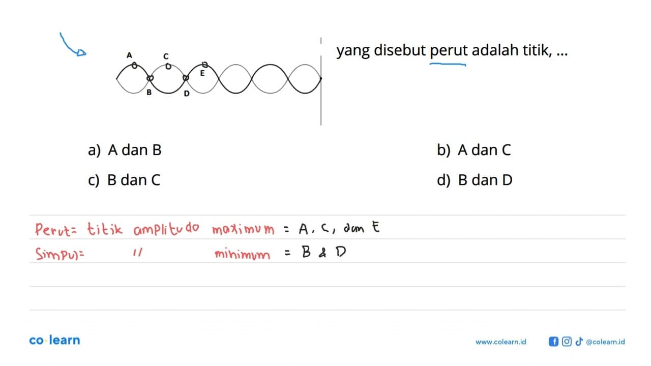 yang disebut perut adalah titik, ...A B C D E