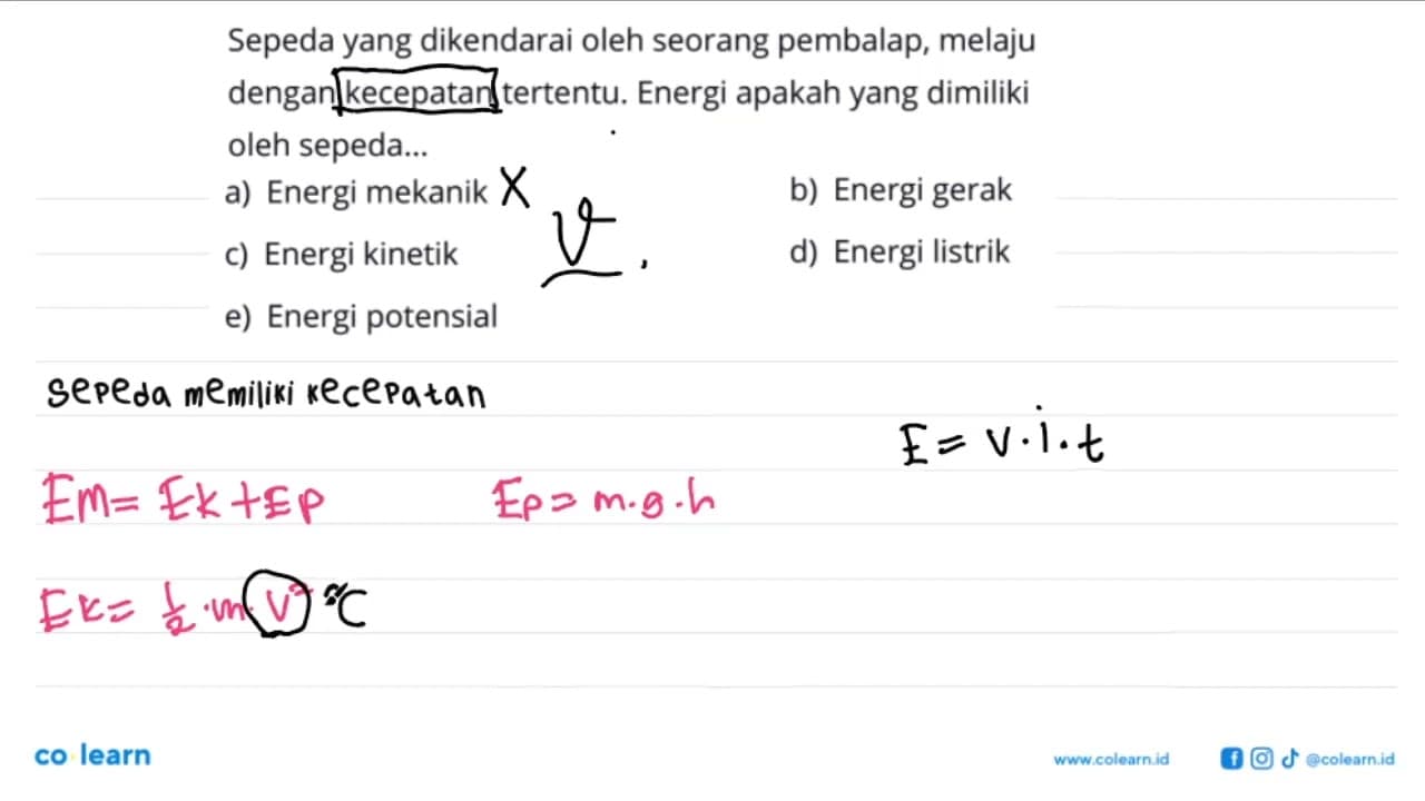 Sepeda yang dikendarai oleh seorang pembalap, melaju dengan