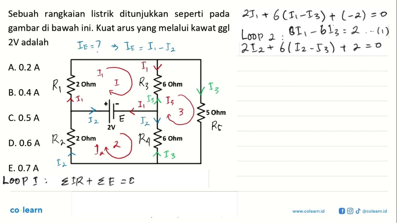 Sebuah rangkaian listrik ditunjukkan seperti pada gambar di