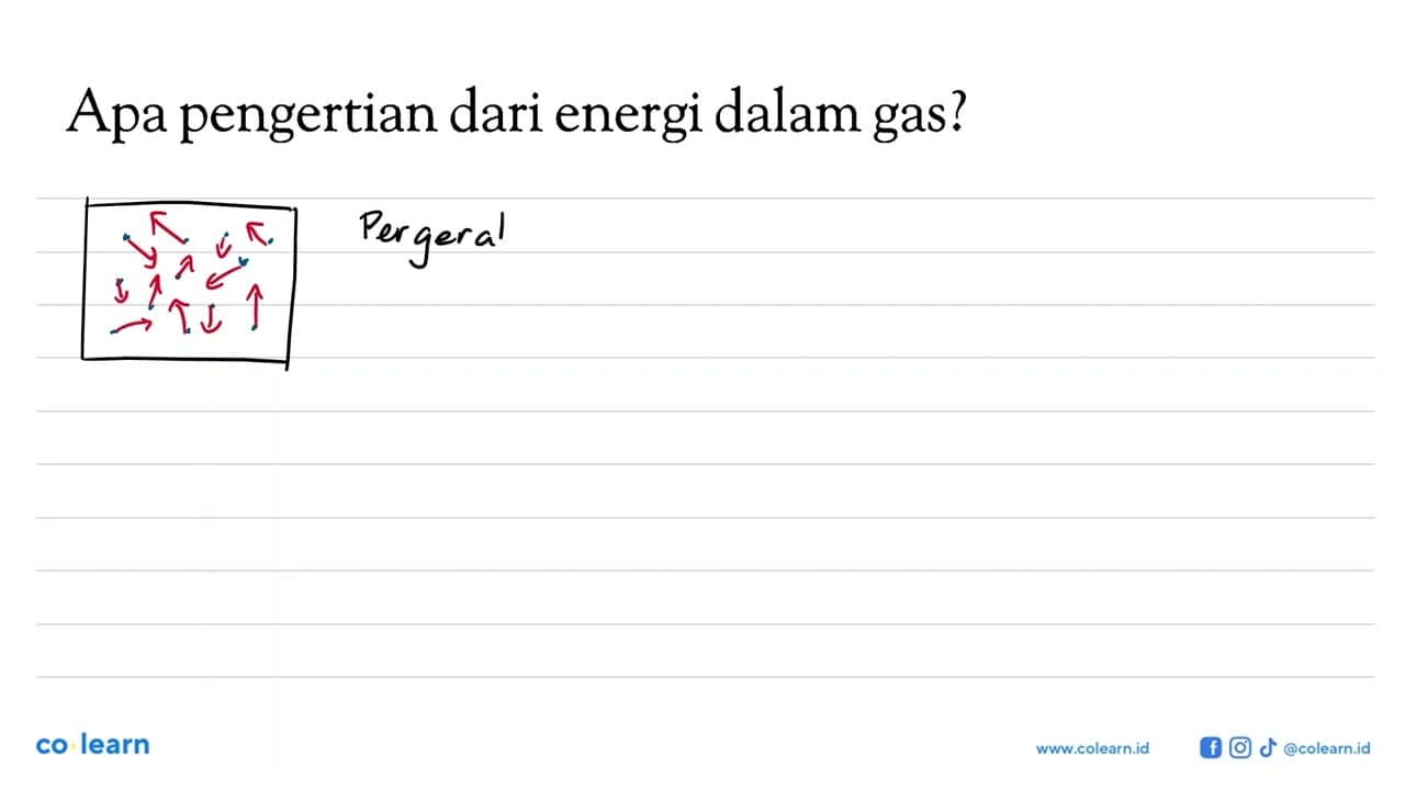 Apa pengertian dari energi dalam gas?