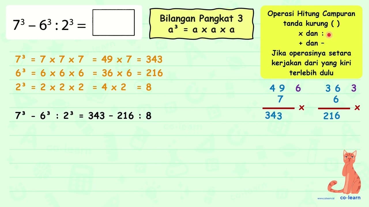 7^(3)-6^(3): 2^(3)=