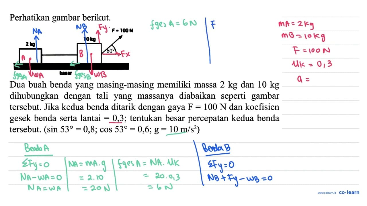 Perhatikan gambar berikut. Dua buah benda yang