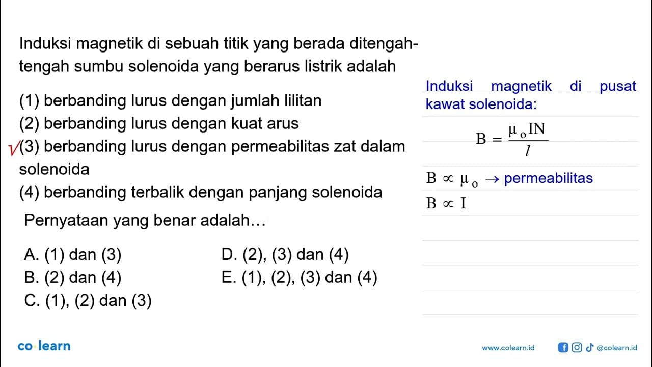 Induksi magnetik di sebuah titik yang berada