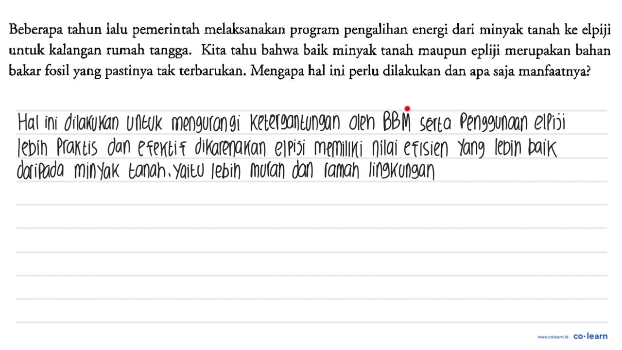 Beberapa tahun lalu pemerintah melaksanakan program