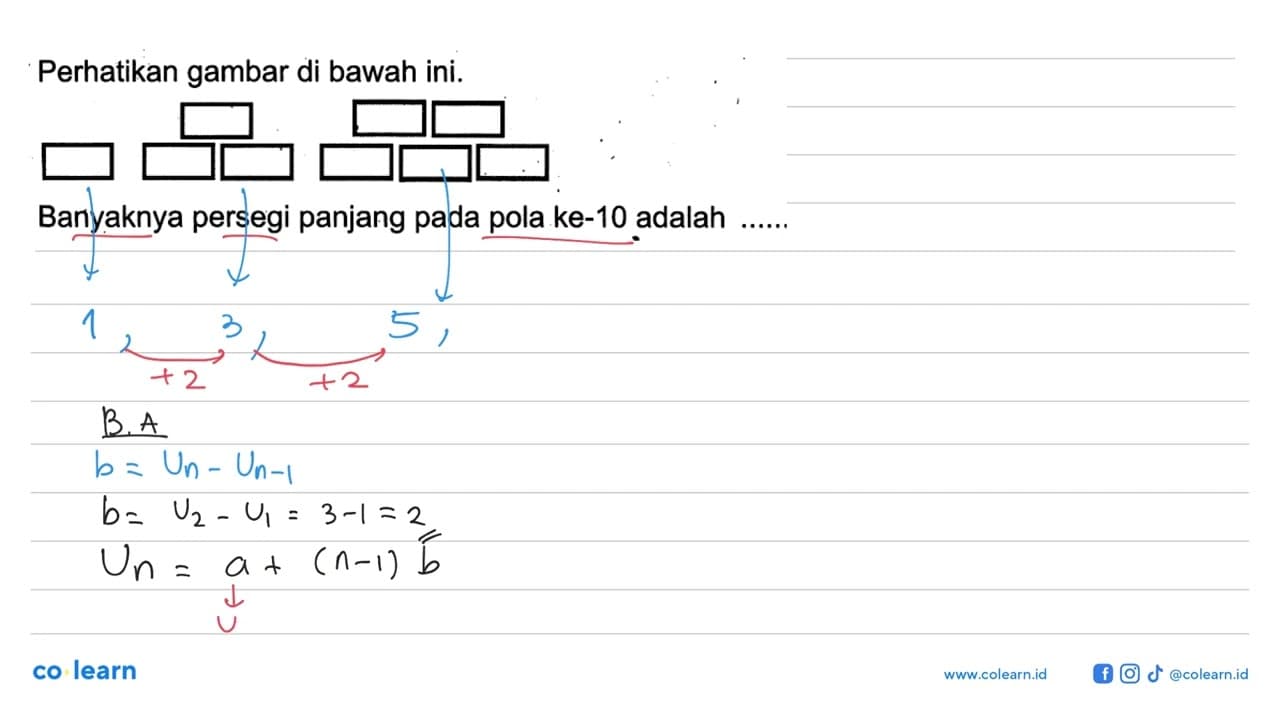 Perhatikan gambar di bawah ini. Banyaknya persegi panjang