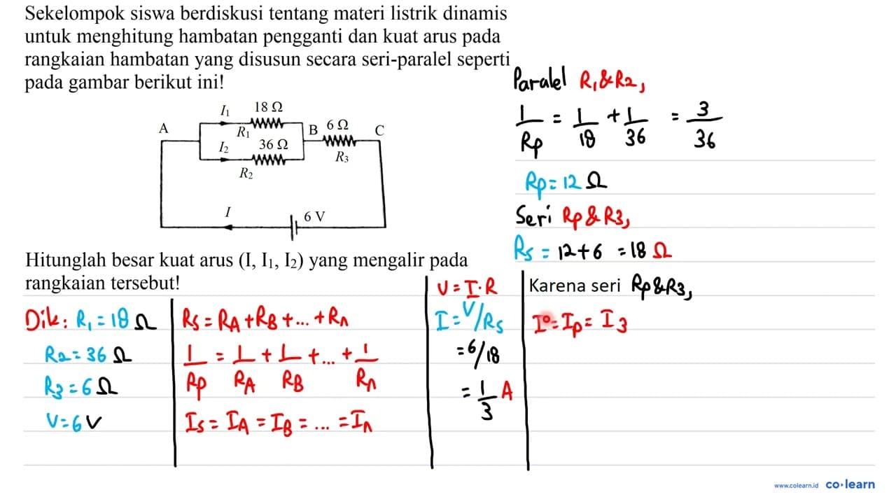 Sekelompok siswa berdiskusi tentang materi listrik dinamis