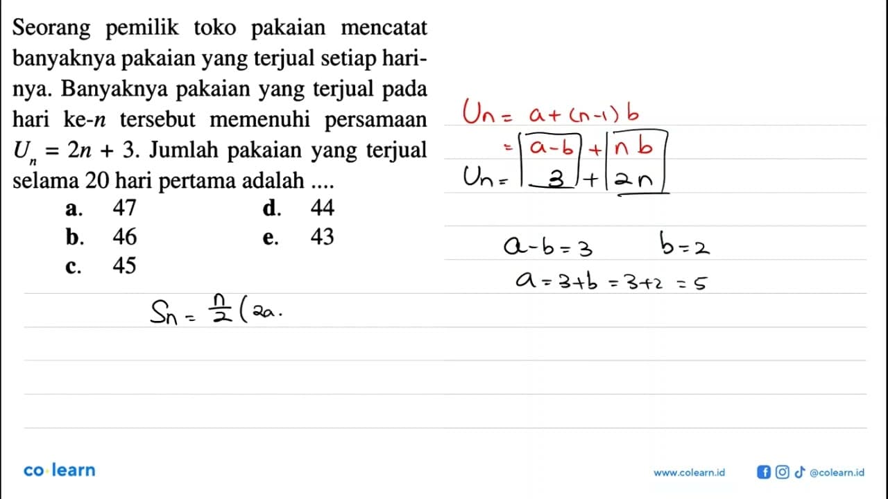 Seorang pemilik toko pakaian mencatat banyaknya pakaian