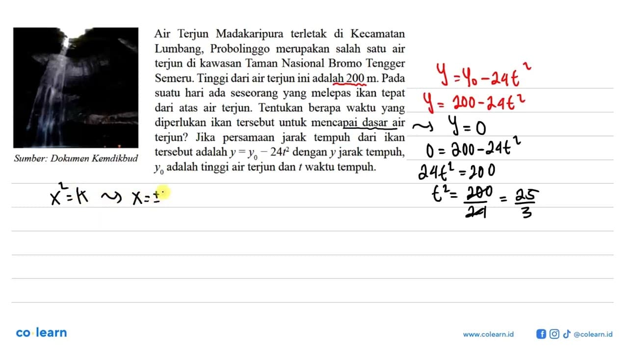 Air Terjun Madakaripura terletak di Kecamatan Lumbang,