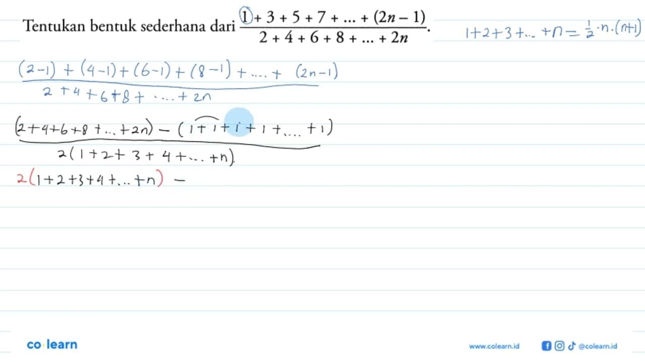 Tentukan bentuk sederhana dari