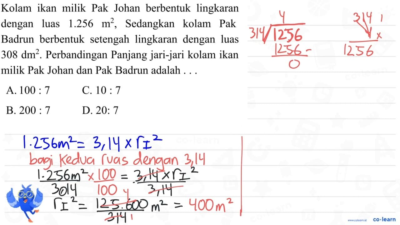 Kolam ikan milik Pak johan berbenuk lingkaran dengan luas