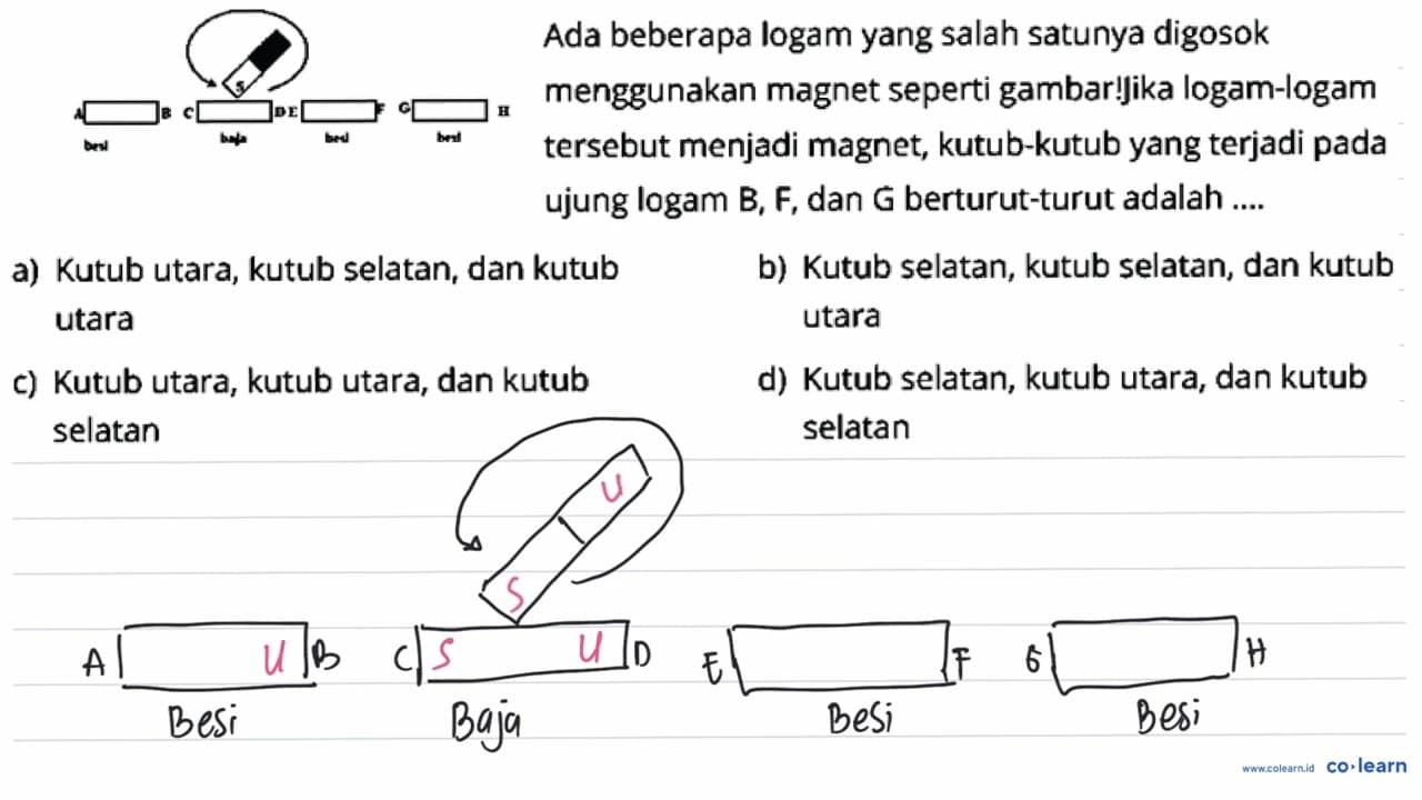 Ada beberapa logam yang salah satunya digosok menggunakan
