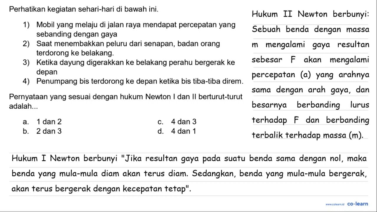 Perhatikan kegiatan sehari-hari di bawah ini. 1) Mobil yang