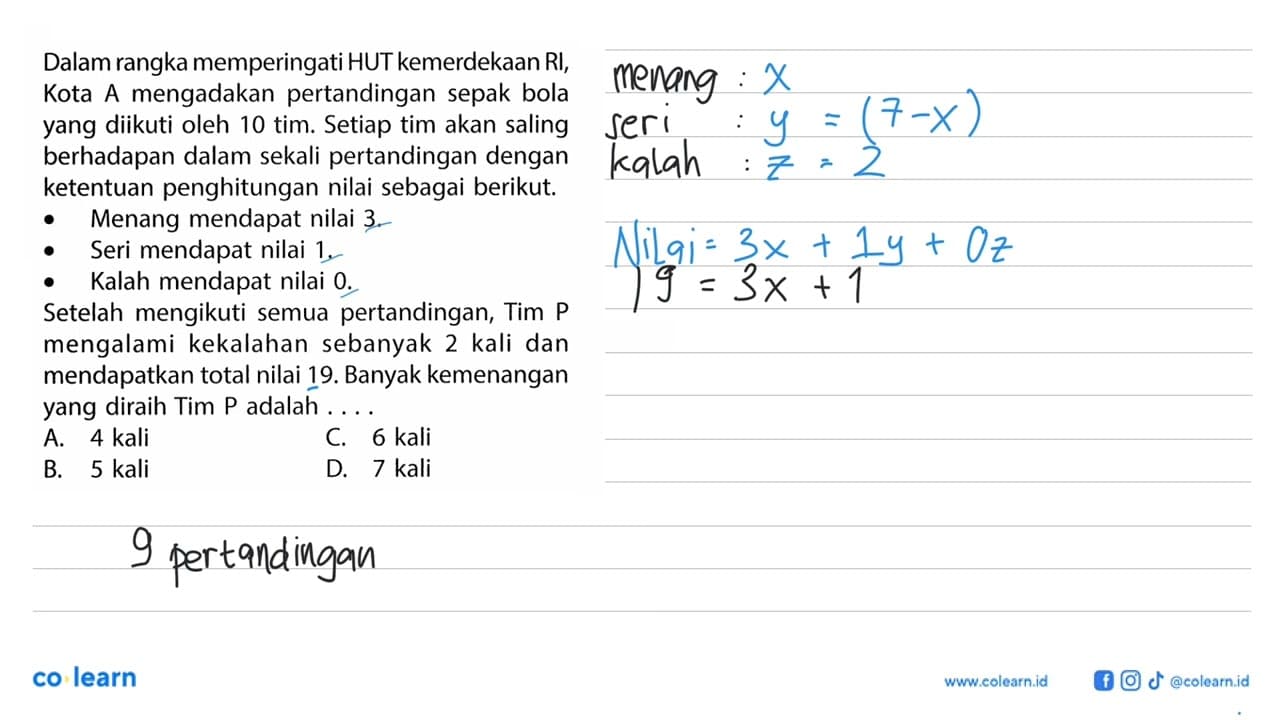 Dalam rangka memperingati HUT kemerdekaan RI, Kota A