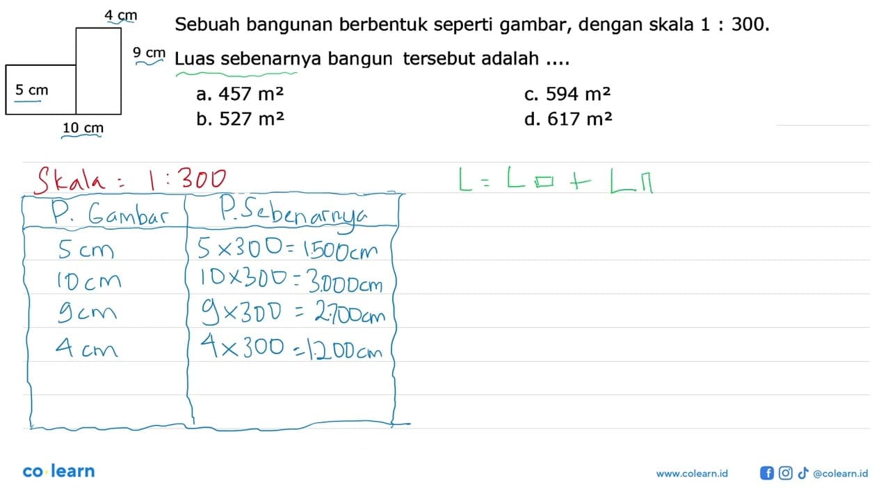 4 cm 9 cm 5 cm 10 cm Sebuah bangunan berbentuk seperti