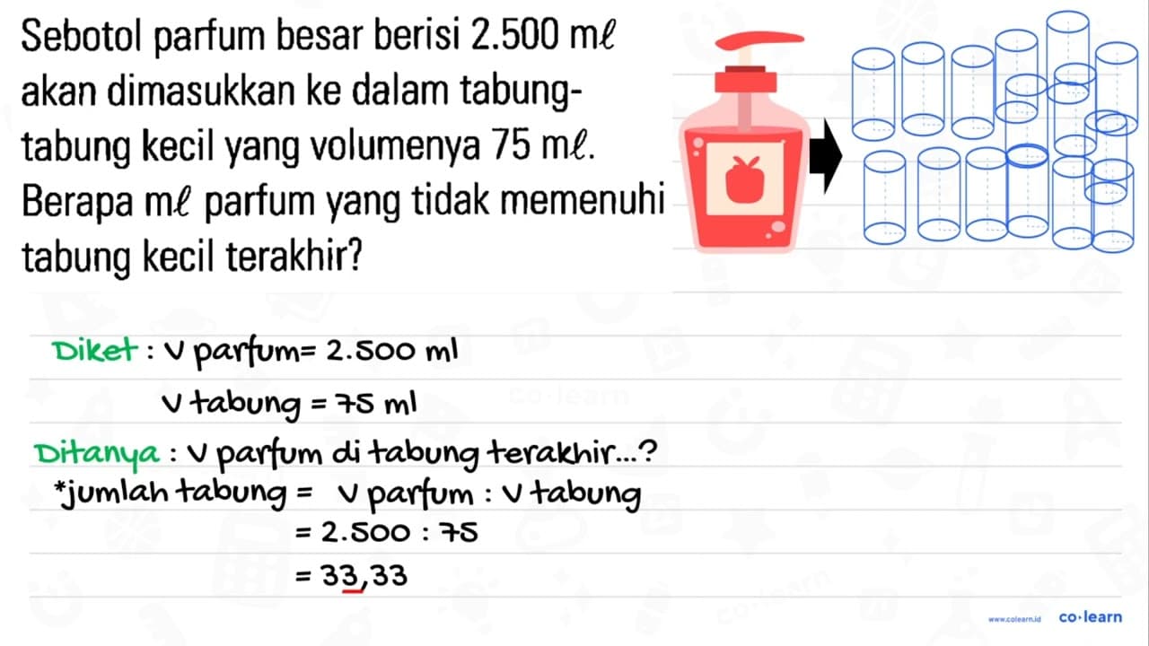 Sebotol parfum besar berisi 2.500 ml akan dimasukkan ke